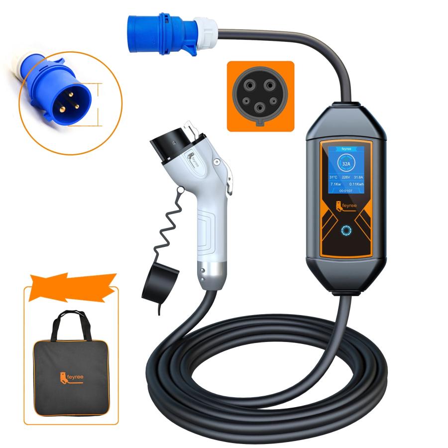 ポータブルEV車の充電器タイプ1 J1772レベル2 32A 1相7.2KW evse ポータブルEV車の充電器タイプ1 J1772レベル2 32A 1相7.2KW evse