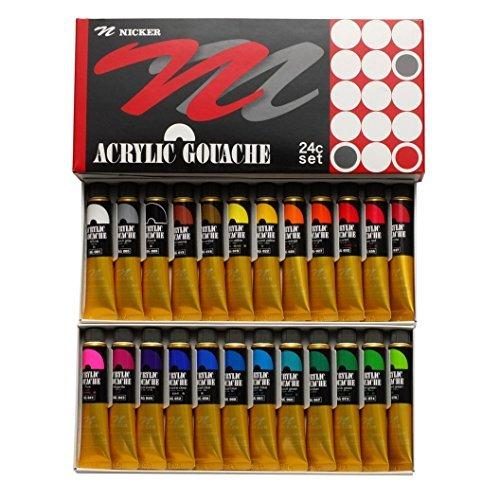 今月限定 特別大特価 ニッカー アクリル絵具 アクリックガッシュ 24色セット Ag24s ml 6号 Seal限定商品 Atempletonphoto Com