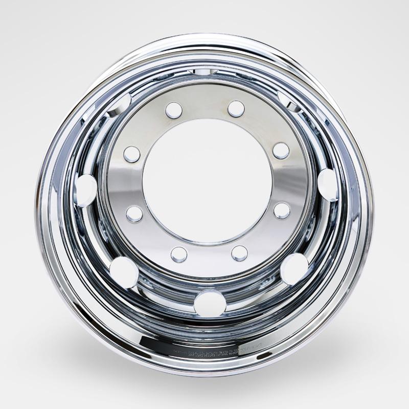 アルミメッキ ホイール 19.5×6.75 8穴 新ISO 低床 増トン 大型トラック