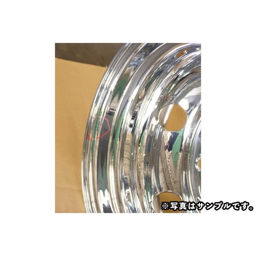 新品 2枚セット 訳あり B品 メッキホイール トラック ダンプ 4t 17.5×6.00 6穴 リア用 中国製 DOT-X DOTX|tyreshoptatucyo|02