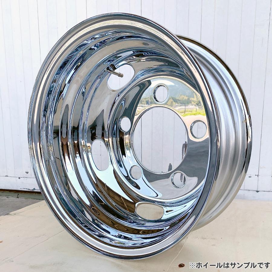 送料無料 新品 4枚セット 1台分 メッキホイール トラック 三菱ふそう キャンター 2t 16×5.5 5穴 115 錆汁止め加工無料 1年保証付き DOT-X｜tyreshoptatucyo｜04