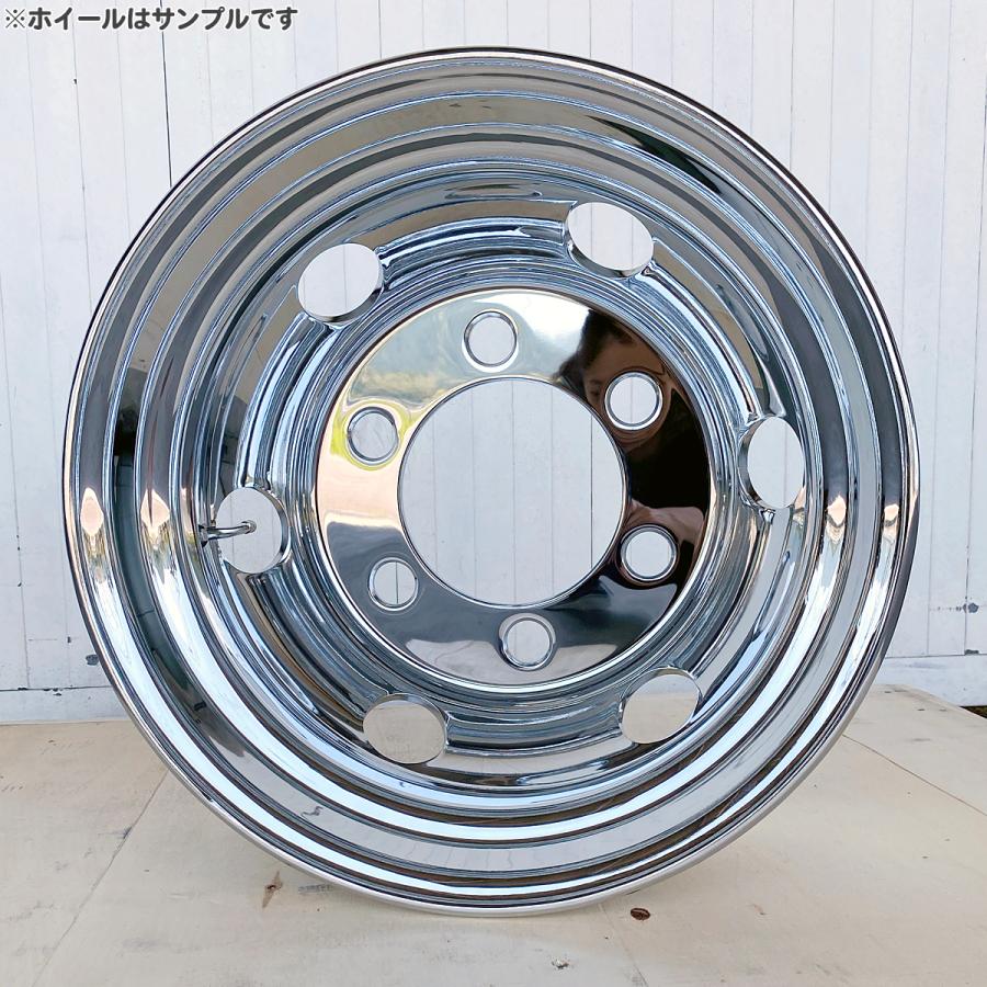 送料無料 新品 4枚 1台分 メッキホイール トラック用 ダンプ 4t 17.5×6.00 オフセット135 6穴 JIS 新品 錆汁止め加工 1年保証 DOT-X｜tyreshoptatucyo｜06