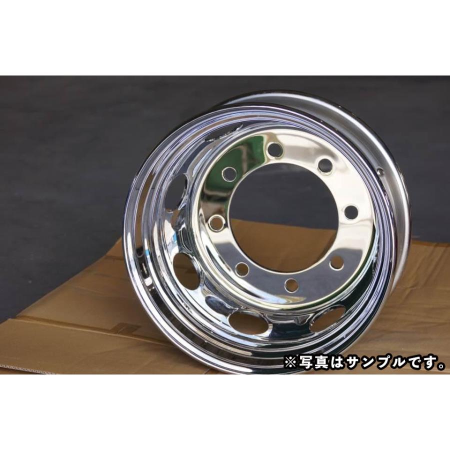 新品 訳あり 8枚 1台分 メッキホイール 19.5×6.75 8穴 新ISO B品