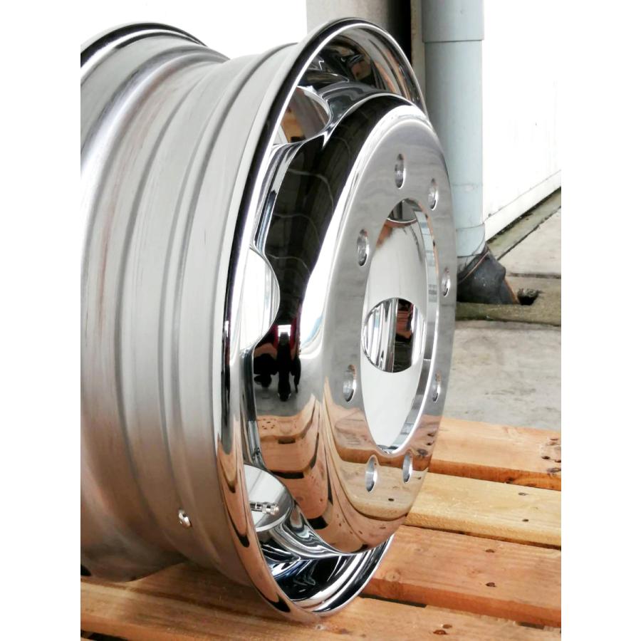 4枚 フロント用 メッキホイール 19.5×6.75 8穴 新ISO 大型