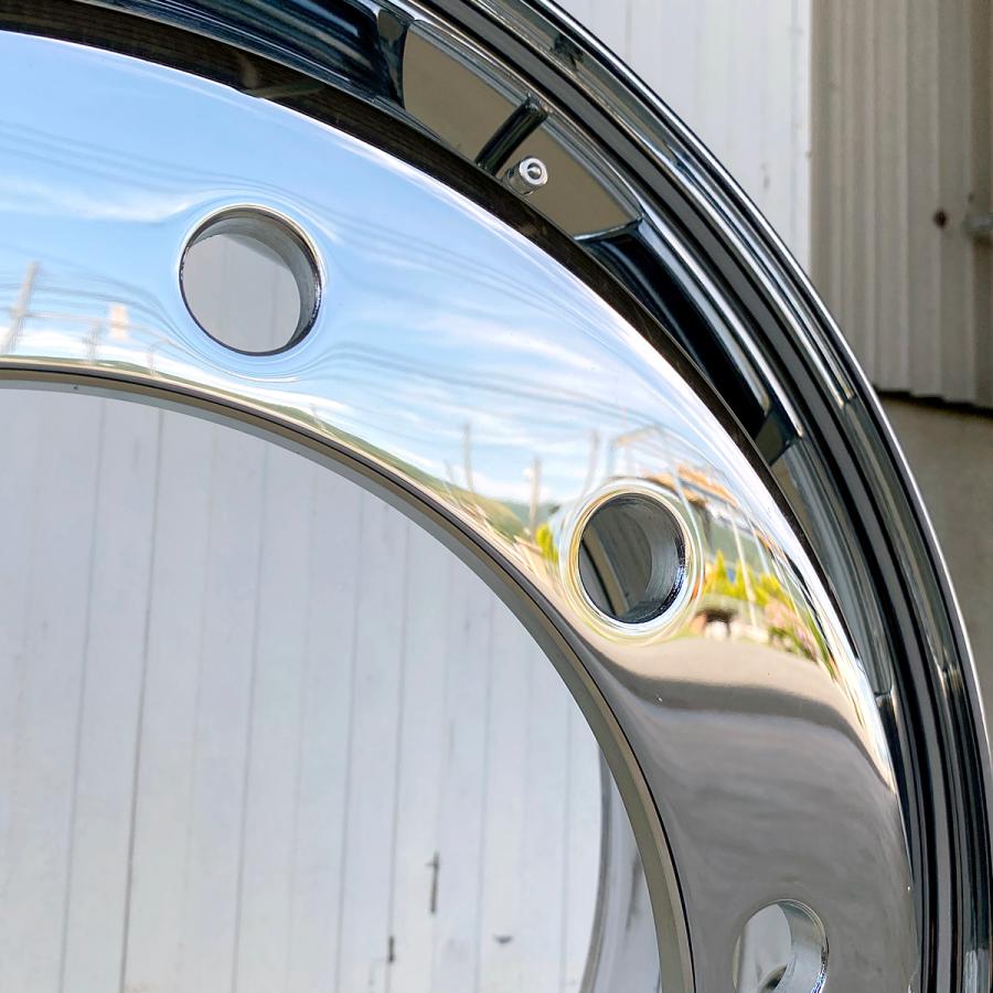 2枚 メッキホイール 22.5×7.50 10穴 新ISO フロント用 大型 トラック