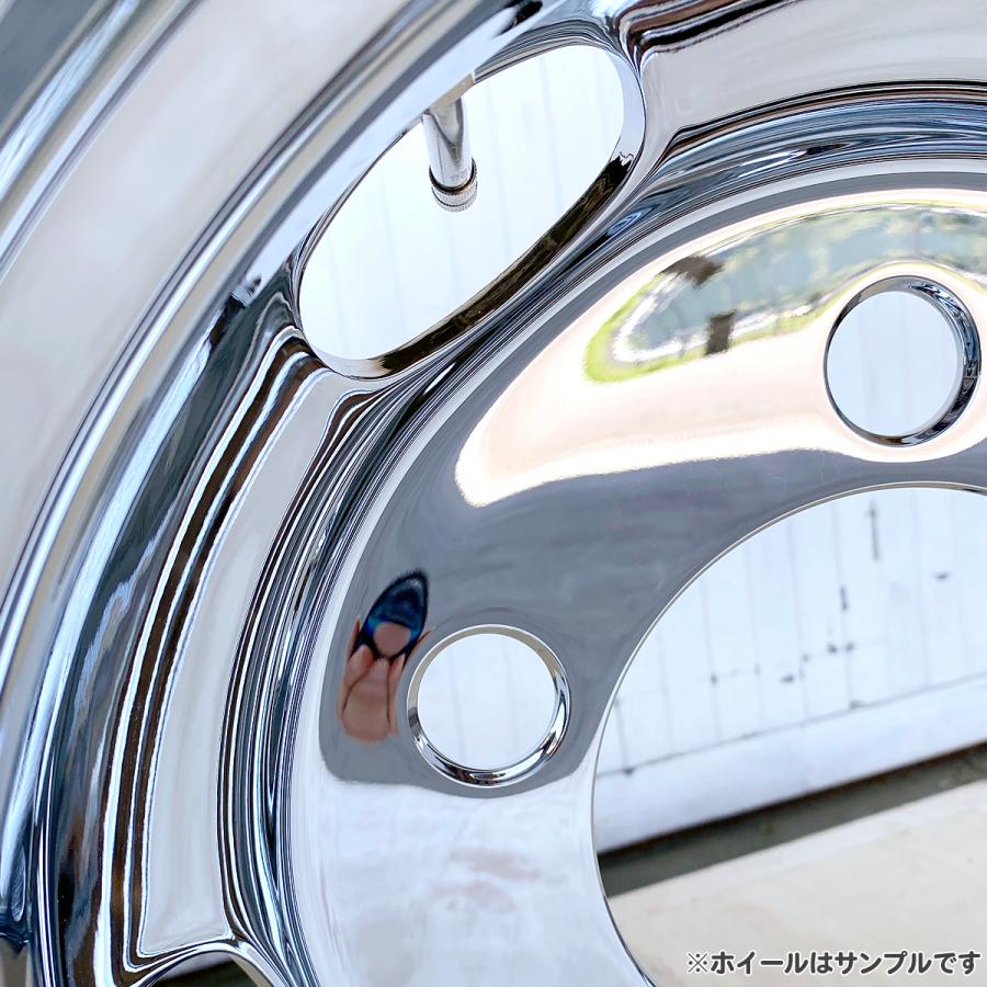 メッキホイール 16×5.5 5穴 オフセット113 リア用 ダイナ デュトロ 