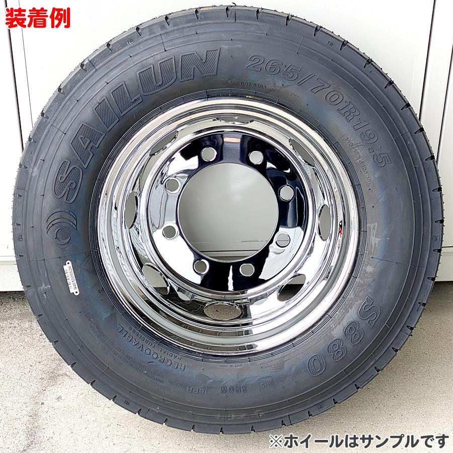 メッキホイール トラック キャンター ふそう 三菱 2t 16×5.5 オフセット 115 5穴 リア用 国内検品 1年保証 DOT-X DOTX｜tyreshoptatucyo｜07