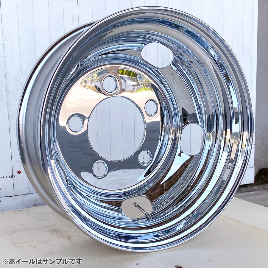 メッキホイール 17.5×5.25 5穴 オフセット113 リア用 ダイナ デュトロ