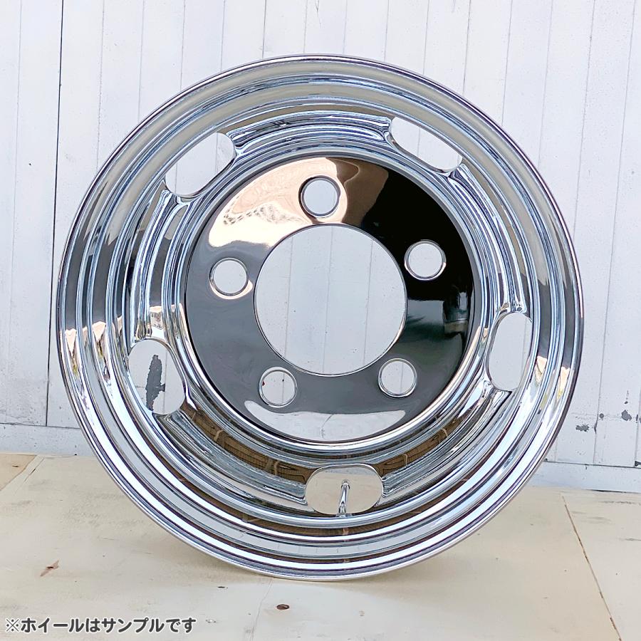 送料無料 新品 4枚セット 1台分 キャップ付 メッキホイール トラック 日野ダイナ デュトロ 17.5×5.25 5穴 113 錆汁止め加工 1年保証 DOT-X｜tyreshoptatucyo｜04