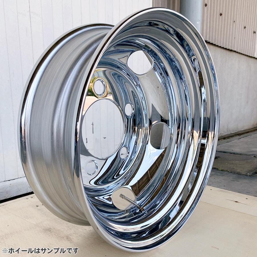 2枚 メッキホイール 17.5×5.25 5穴 オフセット115 PCD203.2 リア用 