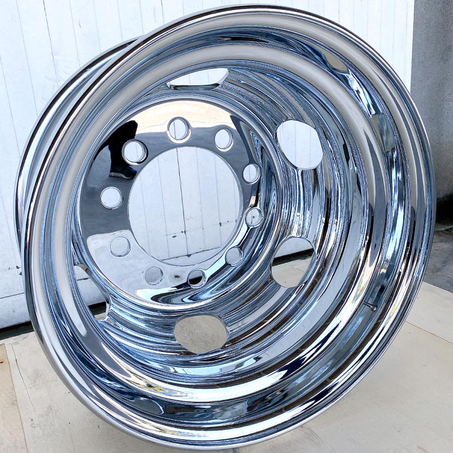 トラック ダンプ 10t メッキホイール メッキホイール 22.5×7.50 10穴 新ISO フロント用 大型 トラック