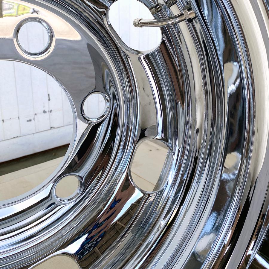 4枚 1台分 メッキホイール 17.5×6.75 6穴 JIS トラック 増トン 4トン