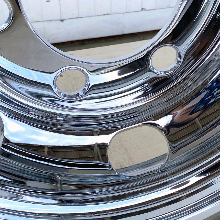 4枚 1台分 メッキホイール 17.5×6.75 6穴 JIS トラック 増トン 4トン