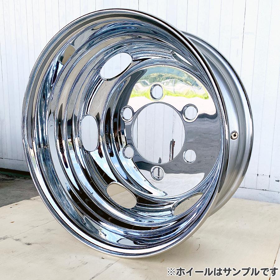 4枚 1台分 メッキホイール 19.5×6.75 6穴 JIS トラック 低床 増トン