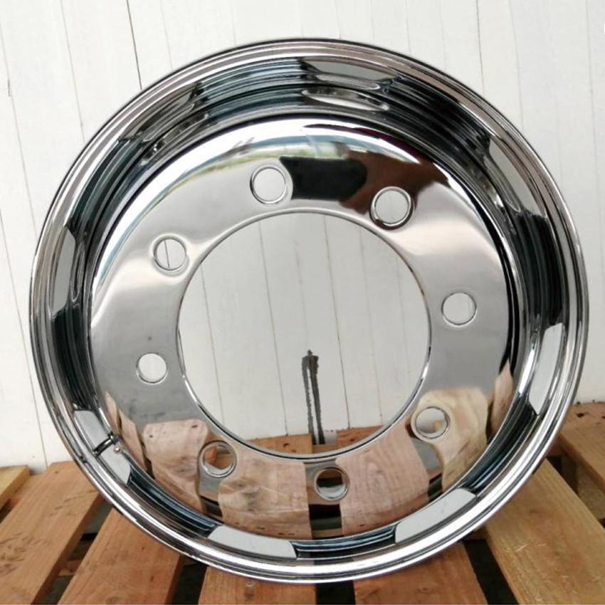 8枚1台分 メッキホイール 19.5×6.75 8穴 新ISO 低床 増トン 大型