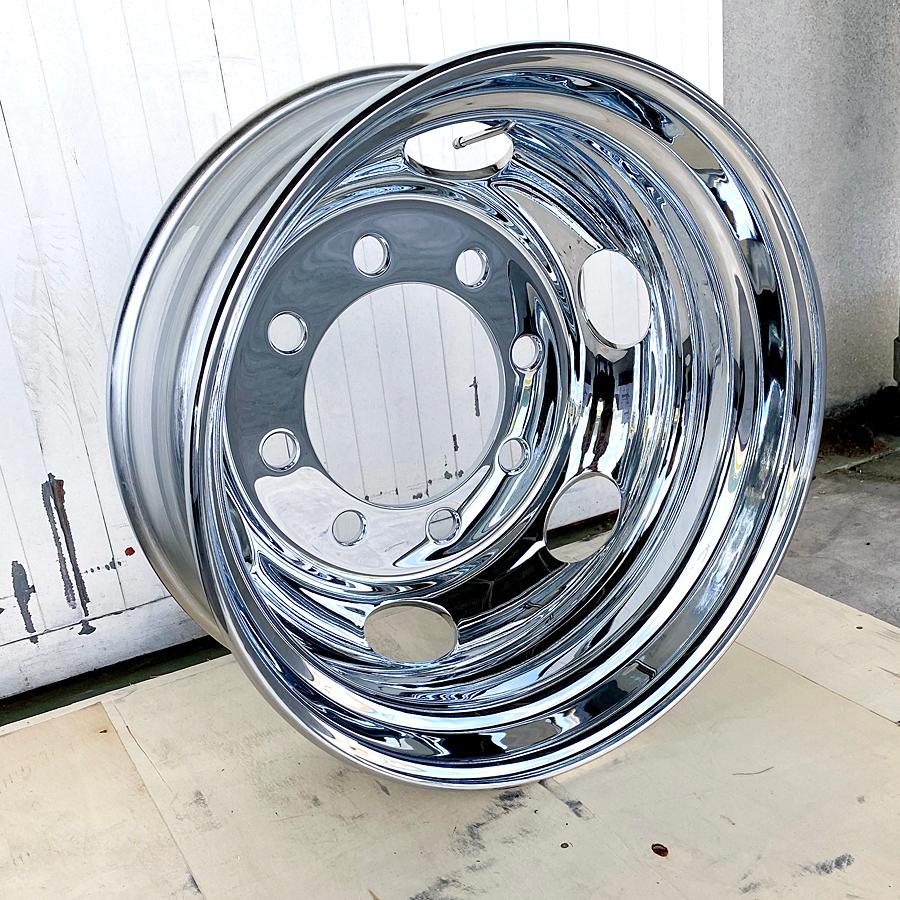 6枚1台分 メッキホイール 22.5×7.50 8穴 JIS 大型トラック ダンプ