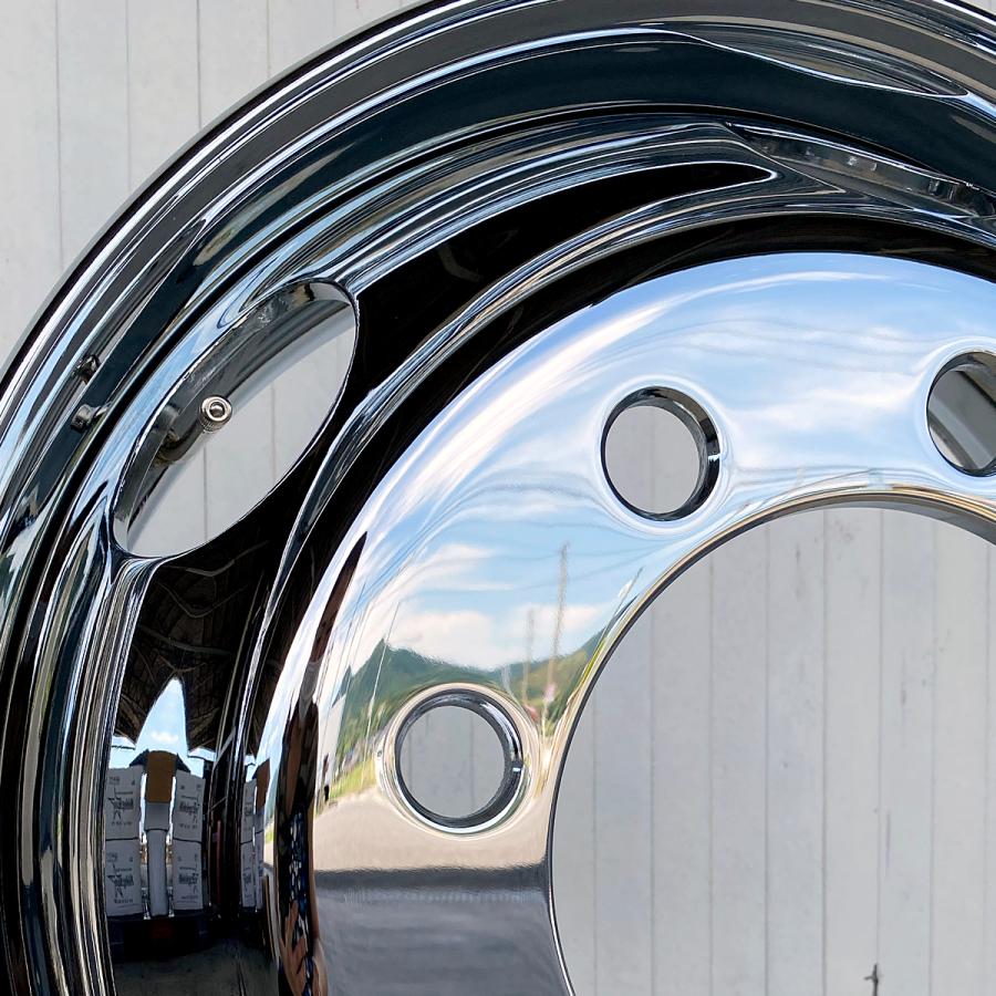 メッキホイール 22.5×7.50 8穴 JIS フロント用 大型 トラック ダンプ