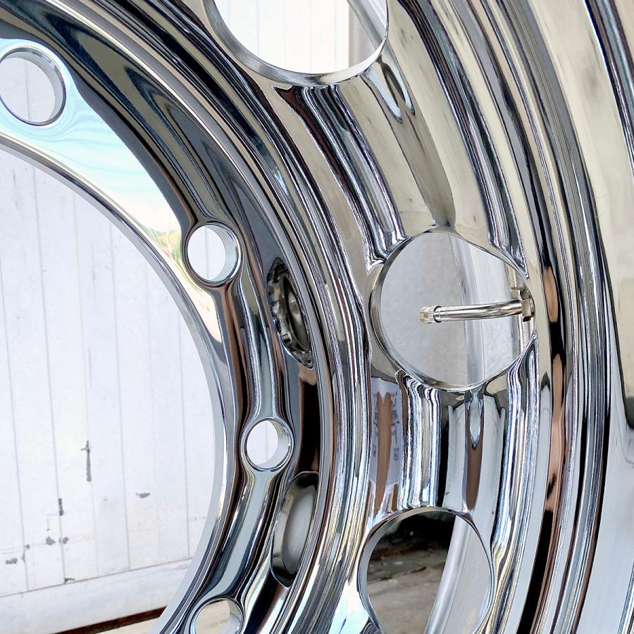 メッキホイール 22.5×8.25 10穴 新ISO リア用 大型 トラック