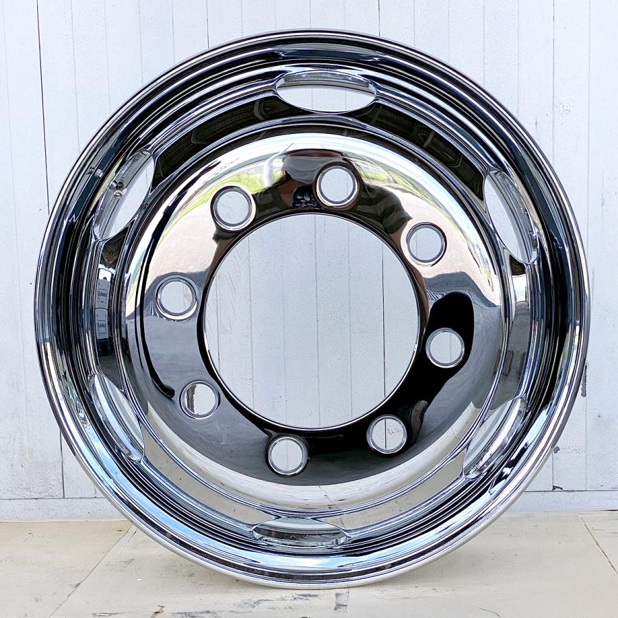 メッキホイール 22.5×8.25 8穴 JIS フロント用 大型 トラック