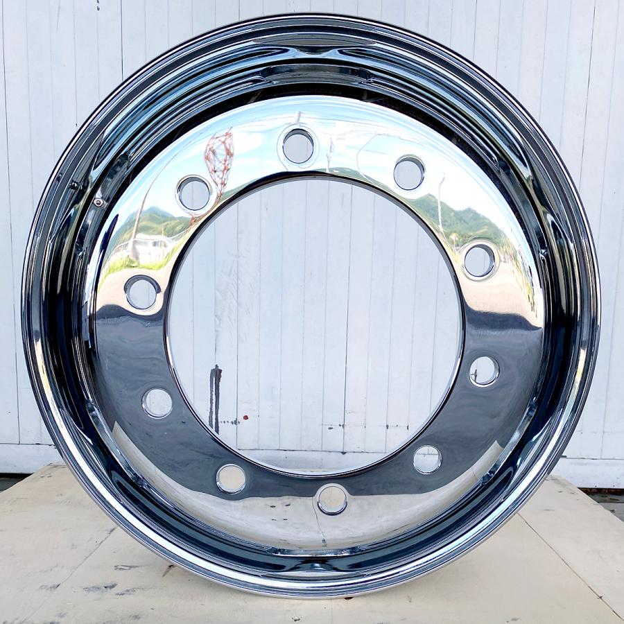 メッキホイール 22.5×8.25 10穴 従来ISO フロント用 大型 トラック