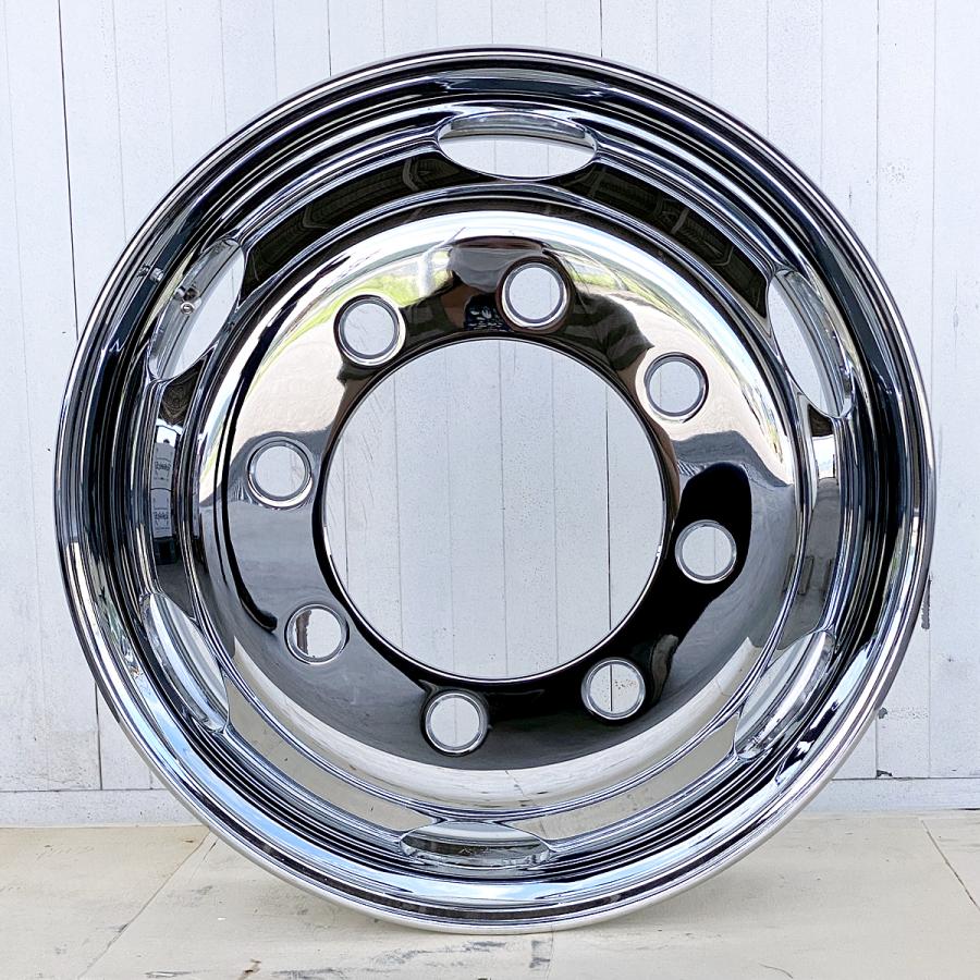6枚1台分 メッキホイール 22.5×8.25 8穴 JIS 大型トラック ダンプ