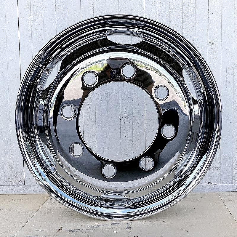 6枚 1台分 メッキホイール 22.5×8.25 8穴 JIS 大型 トラック ダンプ