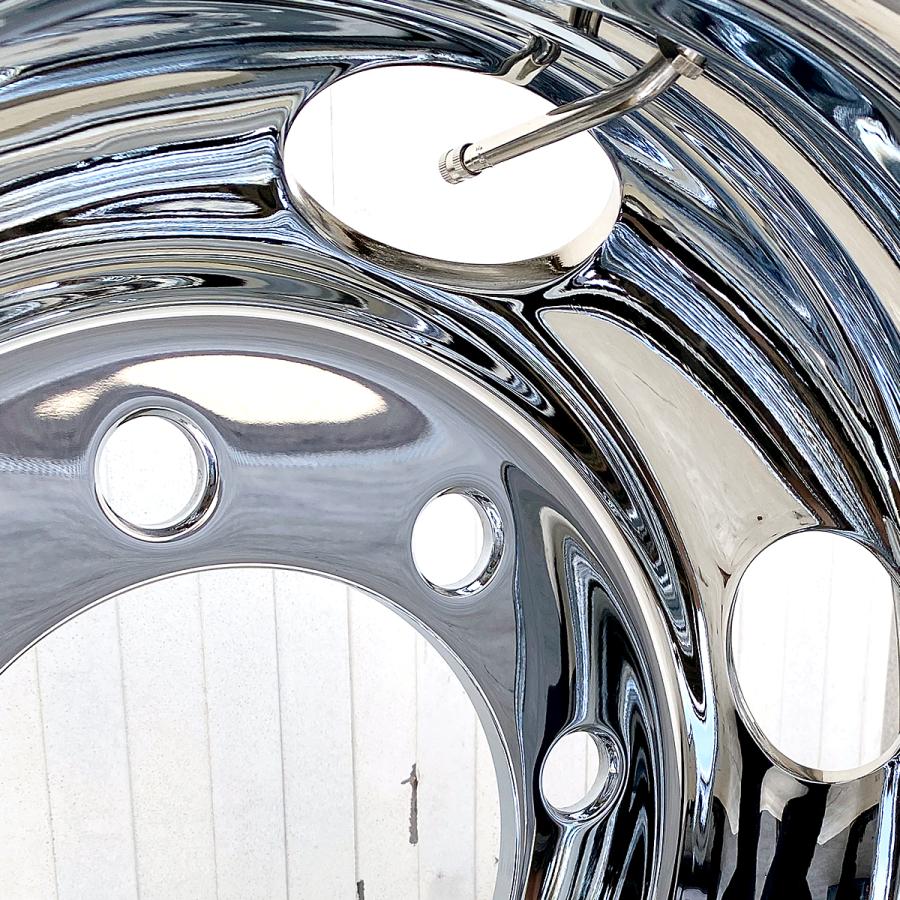 大型トラックメッキホイール リア用 メッキホイール ISO 19.5x6.75 8穴 リア用 クロムメッキホイール