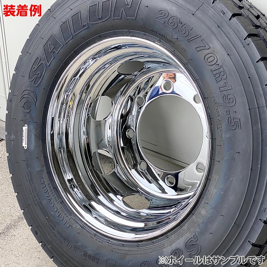 メッキホイール 22.5×8.25 8穴 JIS リア用 大型 トラック ダンプ