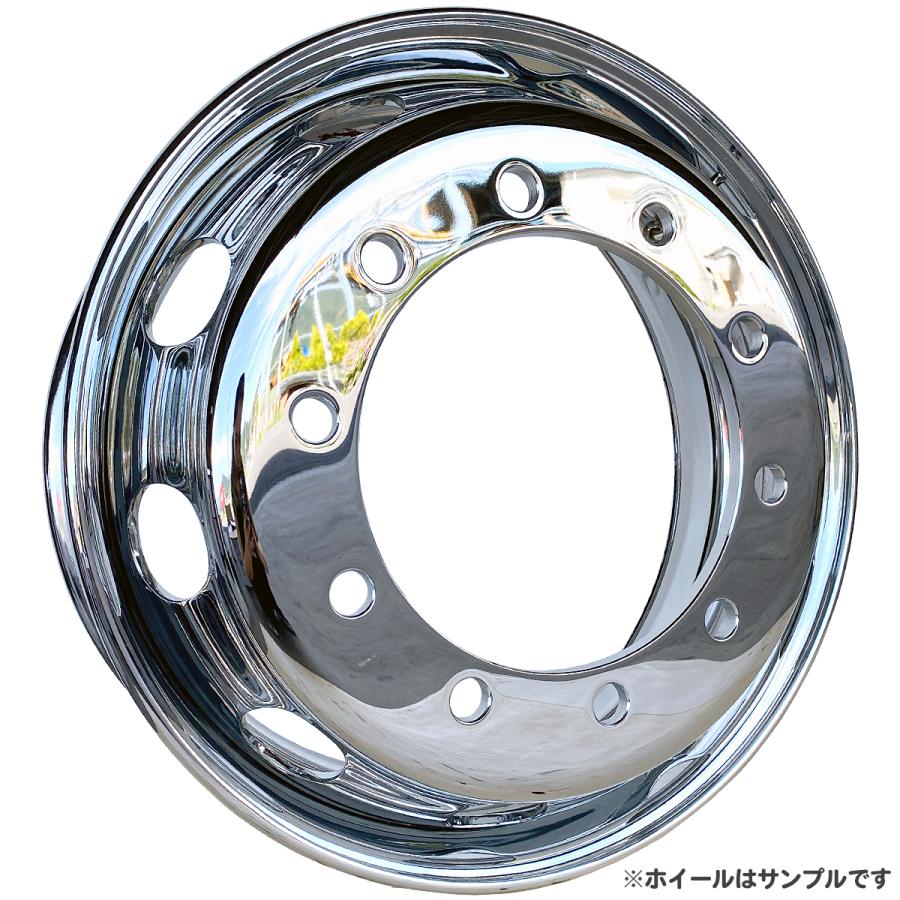 DOTーX 2枚 メッキホイール 22.5×8.25 10穴 新従ISO フロント用 ドラム