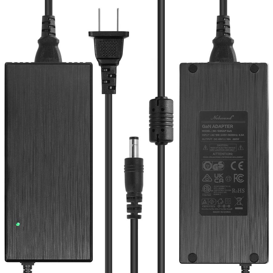 Nobsound 48V 10A DC電源アダプター 480W 幅広な100-240V 50 Nobsound 48V 10A DC電源アダプター 480W 幅広な100-240V 50