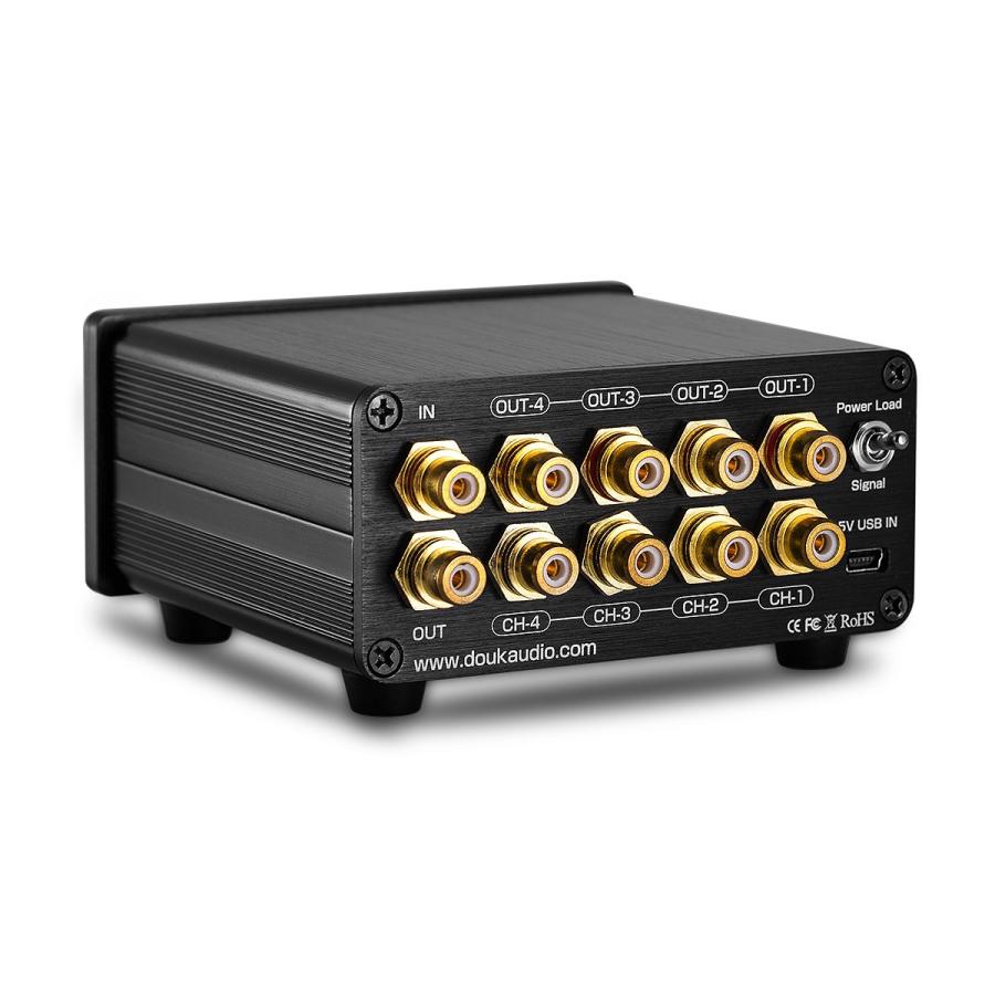 4系統 ステレオ RCA アナログオーディオスイッチャー ススピーカー