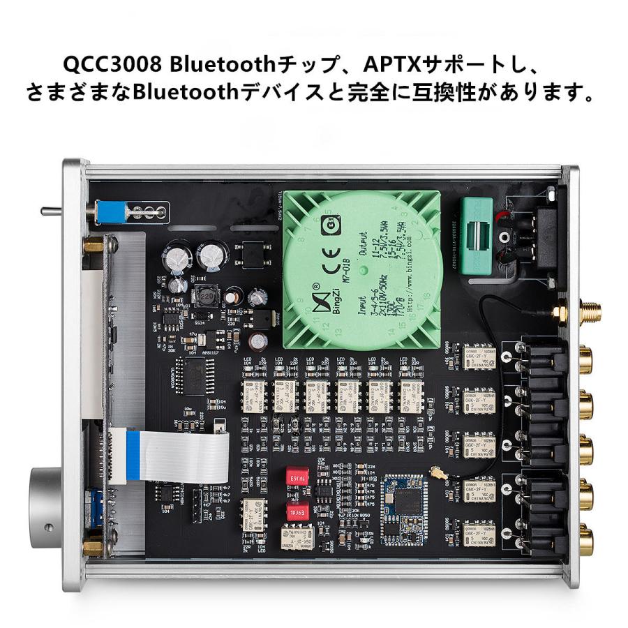 ナショナル オーディオアンプ コンパクト Nobsound NS-08P Bluetooth 5.0 ステレオ オーディオ プリアンプ HiFi