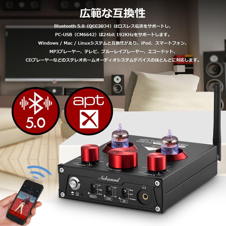Nobsound P1 RPO JAN GE 5725W HiFi Bluetooth 5.0 真空管