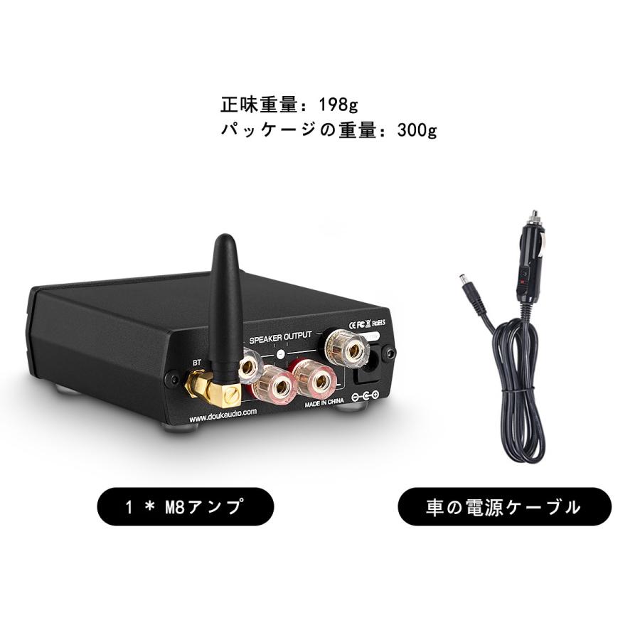 Nobsound M8 Mini Bluetooth 5.0 デジタルアンプ ステレオ レシーバー