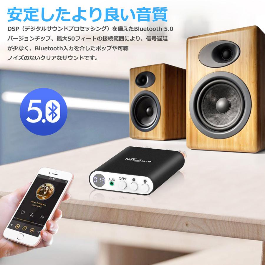 Nobsound TA-21 Mini Bluetooth 5.0 DSP デジタルアンプ TPA3221