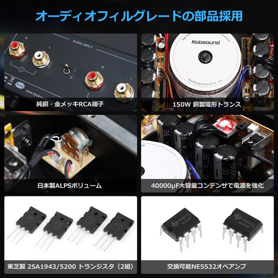 Nobsound NS-02GPRO ステレオ パワーアンプ アンプ: クラスA シングル
