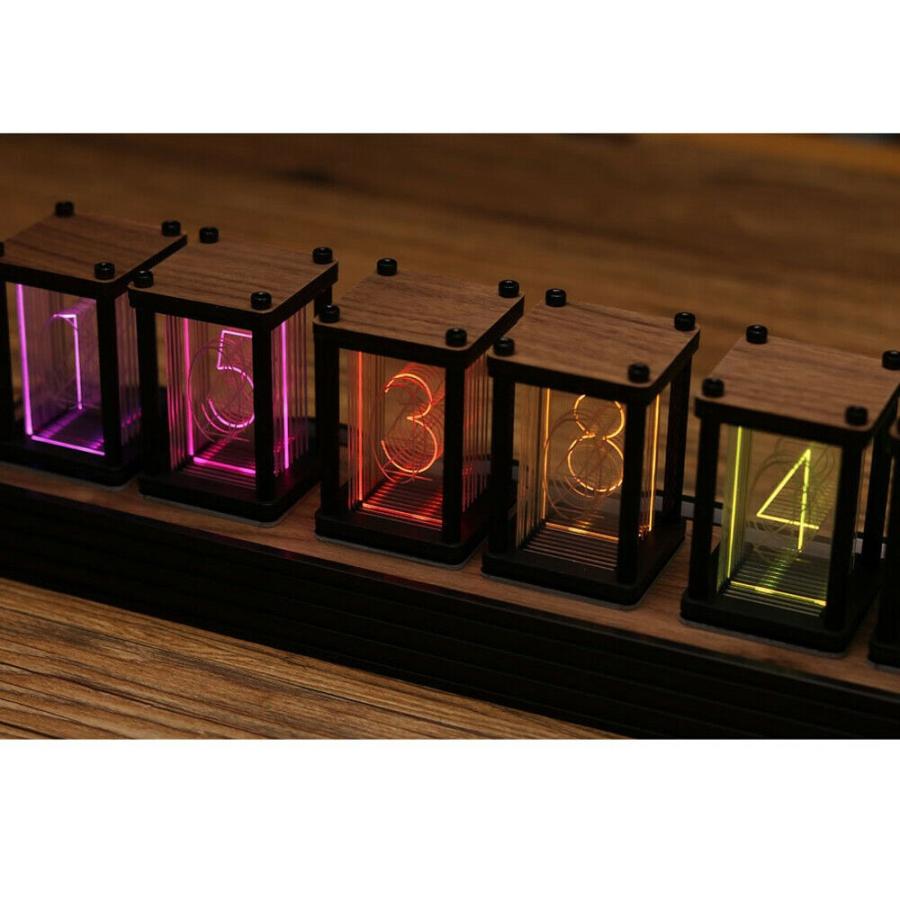 6桁 Rgb Led チューブクロック Diy キット Usb デスクシェルフクロック 非ニキシー管 Gfb1372 Jp 楽々工房 通販 Yahoo ショッピング