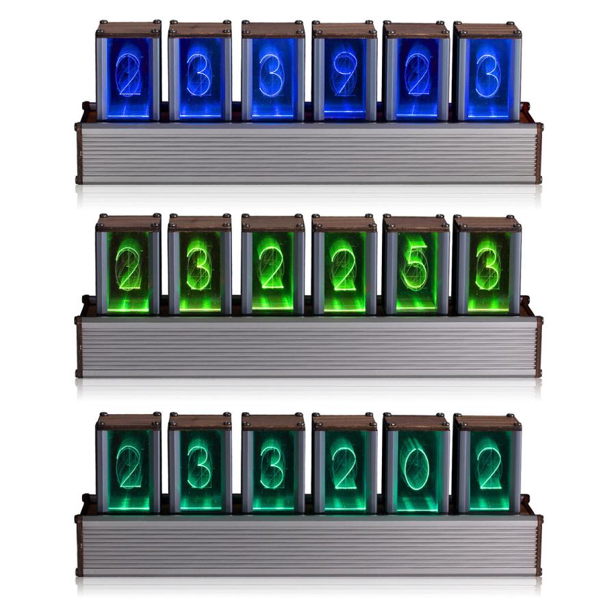 現代 デジタル RGB 非真空管時計 6桁 カラフル LED時計 レトロ 現代 デジタル RGB 非真空管時計 6桁 カラフル LED時計 レトロ
