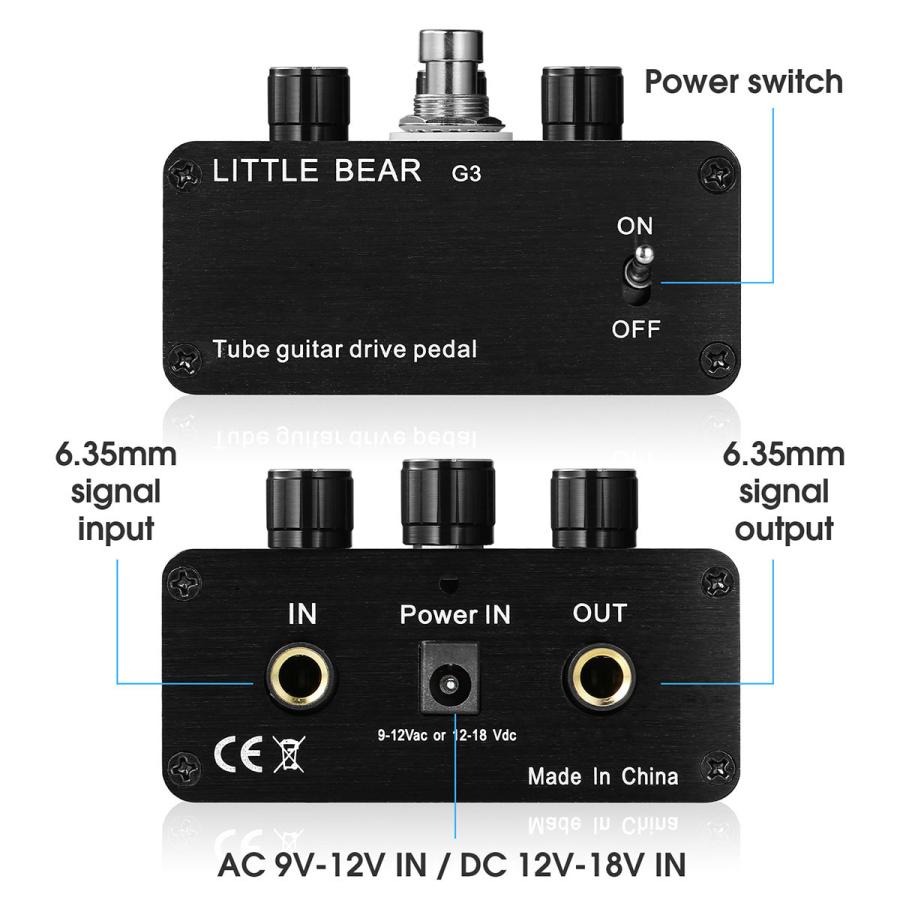 バルブ 真空管ギター ベース オーバードライブ DRIVE ゲイン ペダル