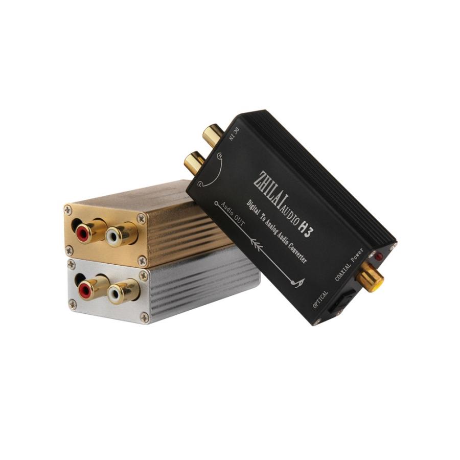【激安！！】ZHILAI H3 HiFi Mini DAC デジタル TO アナログ オーディオコンバータ 光ファイバ 同軸 全3色 メール便発送不可 GFJ191楽々工房 通販