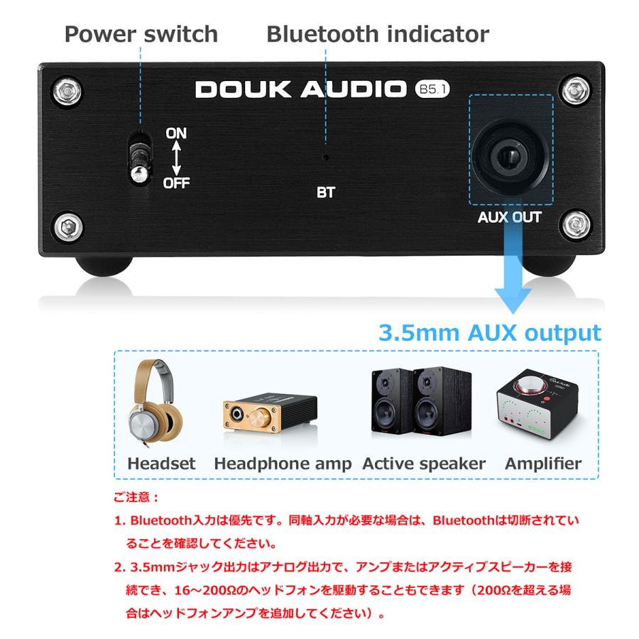Mini Bluetooth 5.0 ステレオ レシーバー デジタル TO アナログ