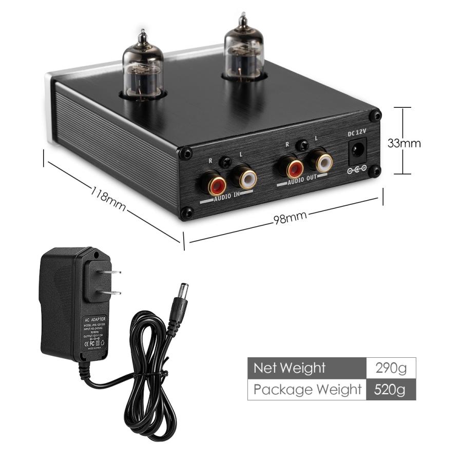 2019 HiFi 6J1 真空管プリアンプ ステレオ オーディオ プリアンプ