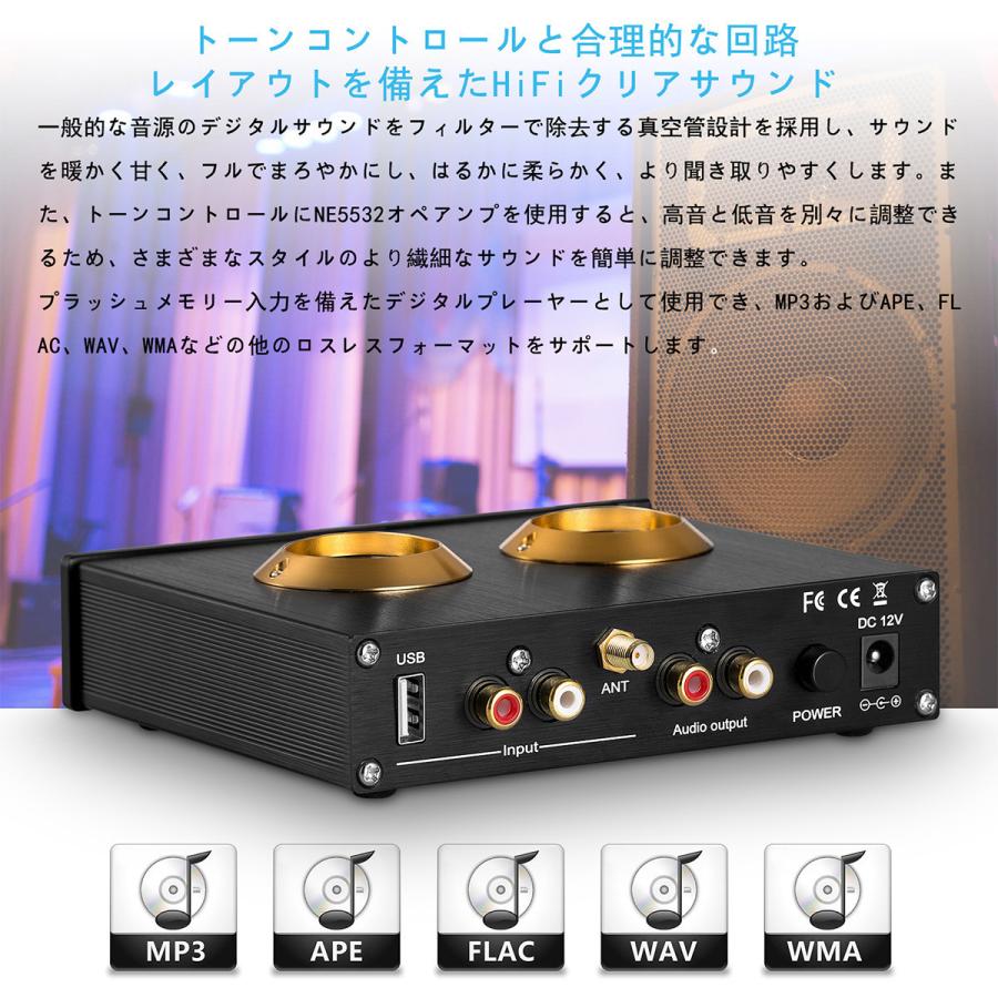HiFi Bluetooth 5.0 真空管 プリアンプ ステレオ レシーバー