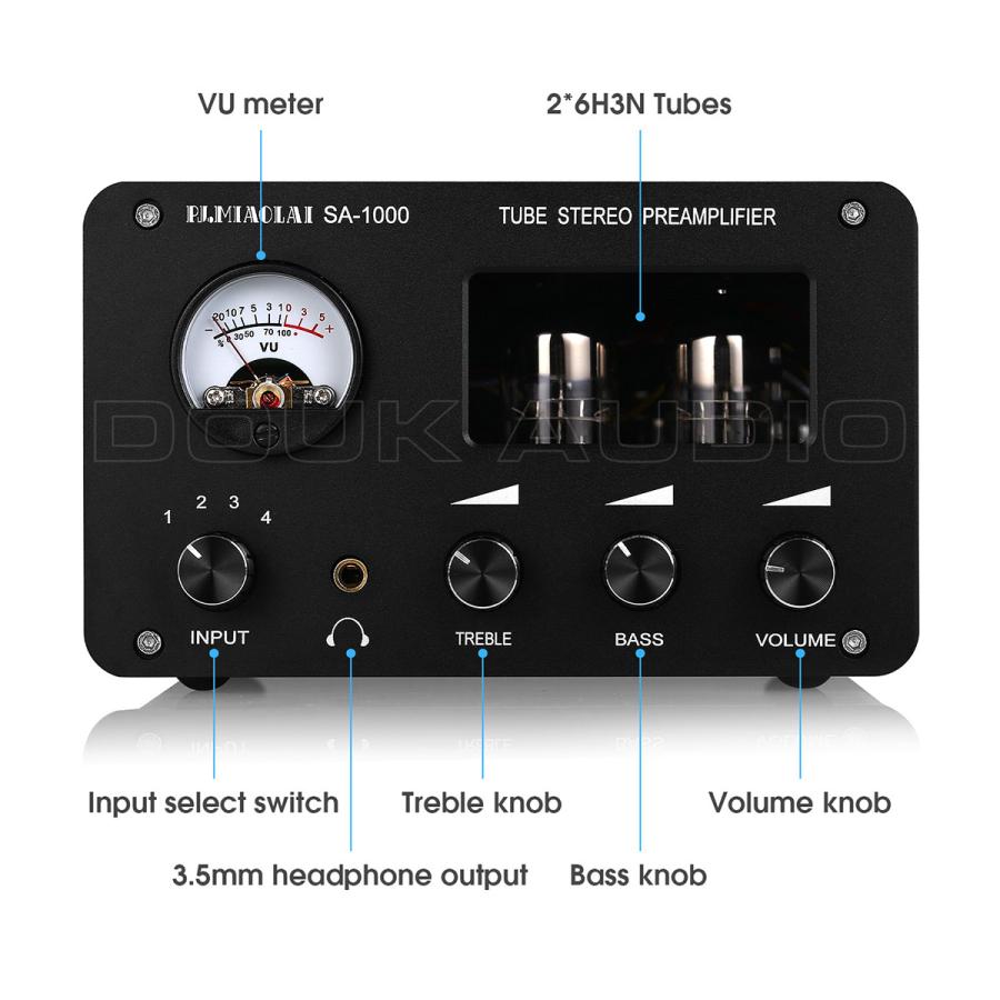 HiFi 真空管プリアンプ ステレオ 4 ウェイ オーディオ HiFi 真空管プリアンプ ステレオ 4 ウェイ オーディオ