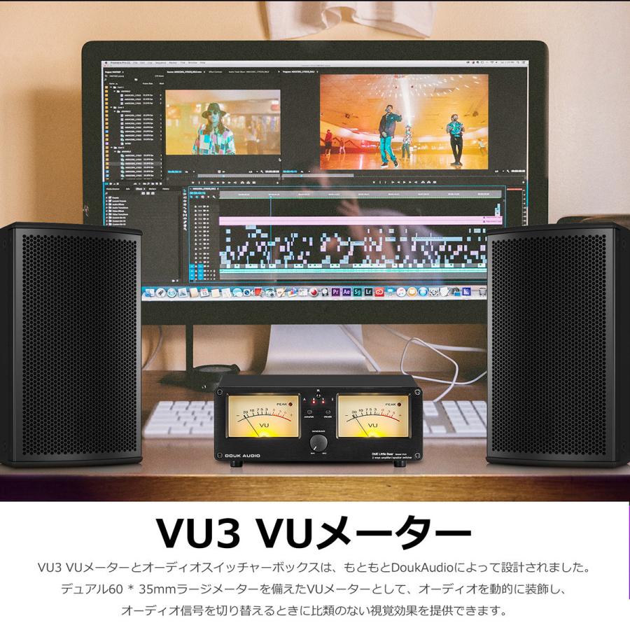 デュアル アナログ VU メーター DB パネル MIC/LINE サウンド