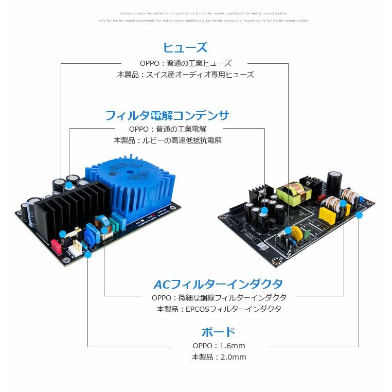 OPPO UDP203 / 205専用 手作り内蔵リニア電源基板 アップグレード リニア電源｜tysj-online｜05