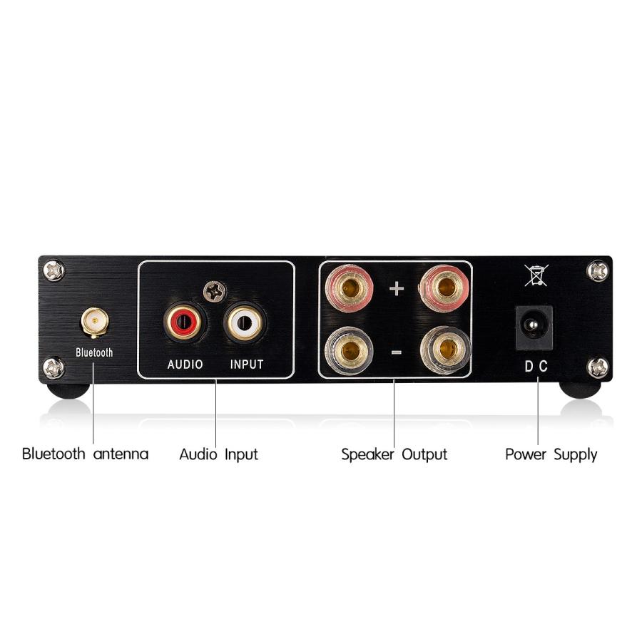 HiFi Bluetooth 5.0 デジタルアンプ ステレオ ホームオーディオ 高/低音コントロール 200W JMQ421JP楽々