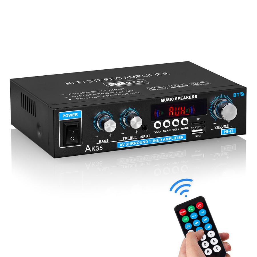 Mini Bluetooth 5.0 デジタルアンプ ステレオ ホーム カー オーディオアンプ USB Music Player プレーヤー