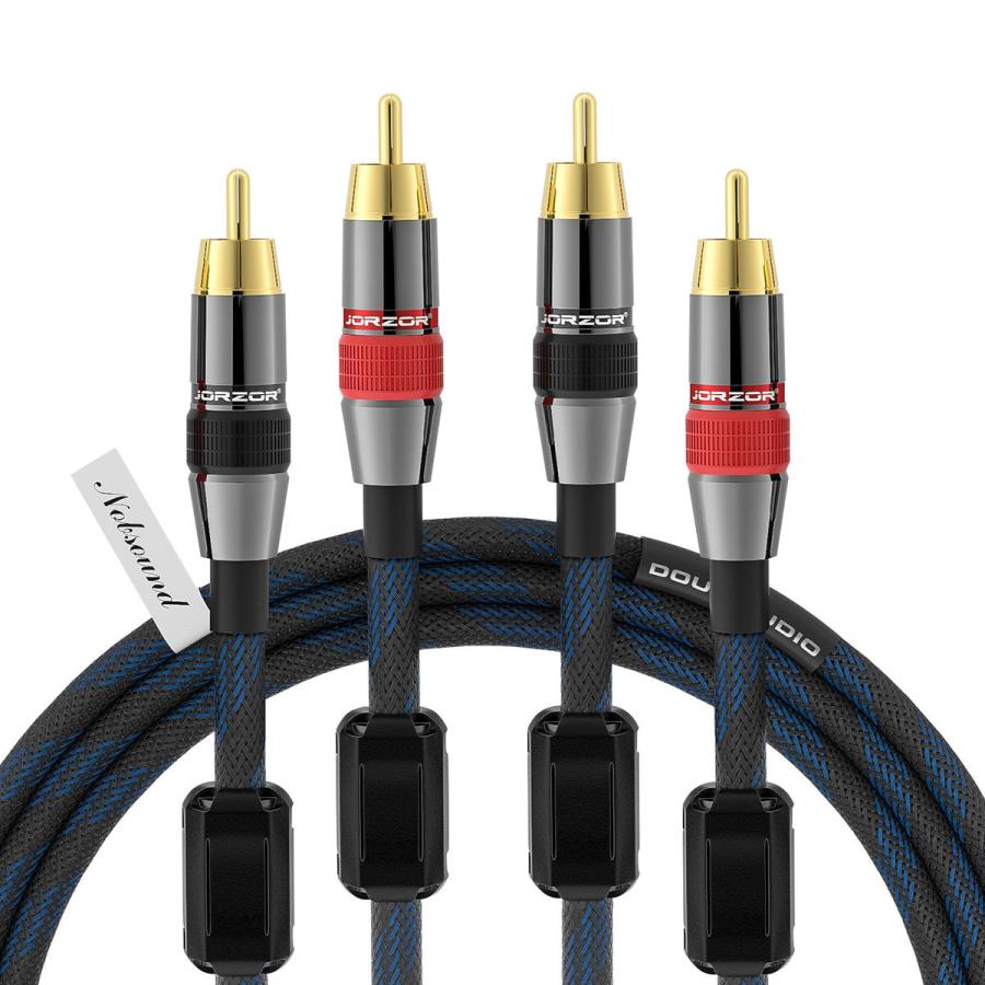 Nobsound ステレオ 2×RCA TO オス-オスオーディオアダプター