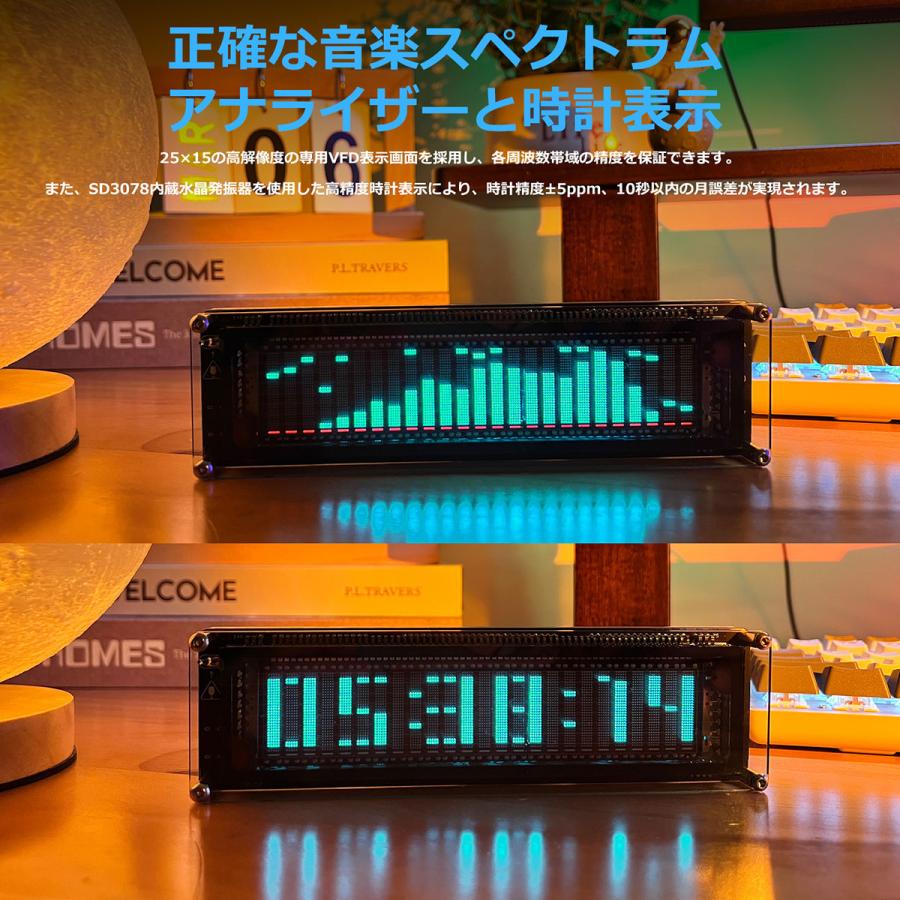 Nobsound AK2515 MIC ピックアップ オーディオ スペクトラム VFD